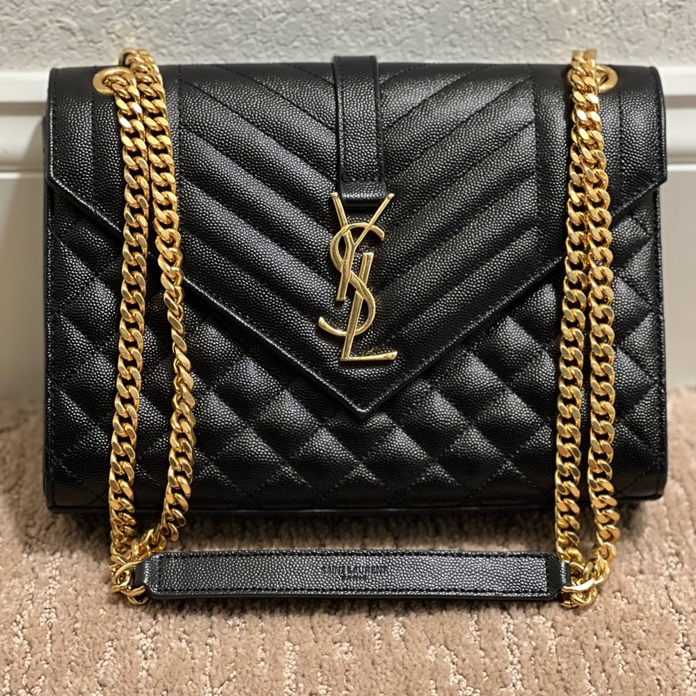 YSL Cassandra Medium Envelope Shoulder Bag